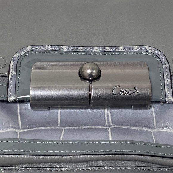 Coach 18287 Kristin Spectator Grey Embossed Bag - Picture 4 of 8